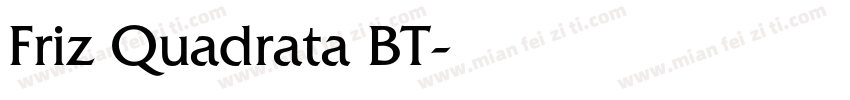 Friz Quadrata BT字体转换